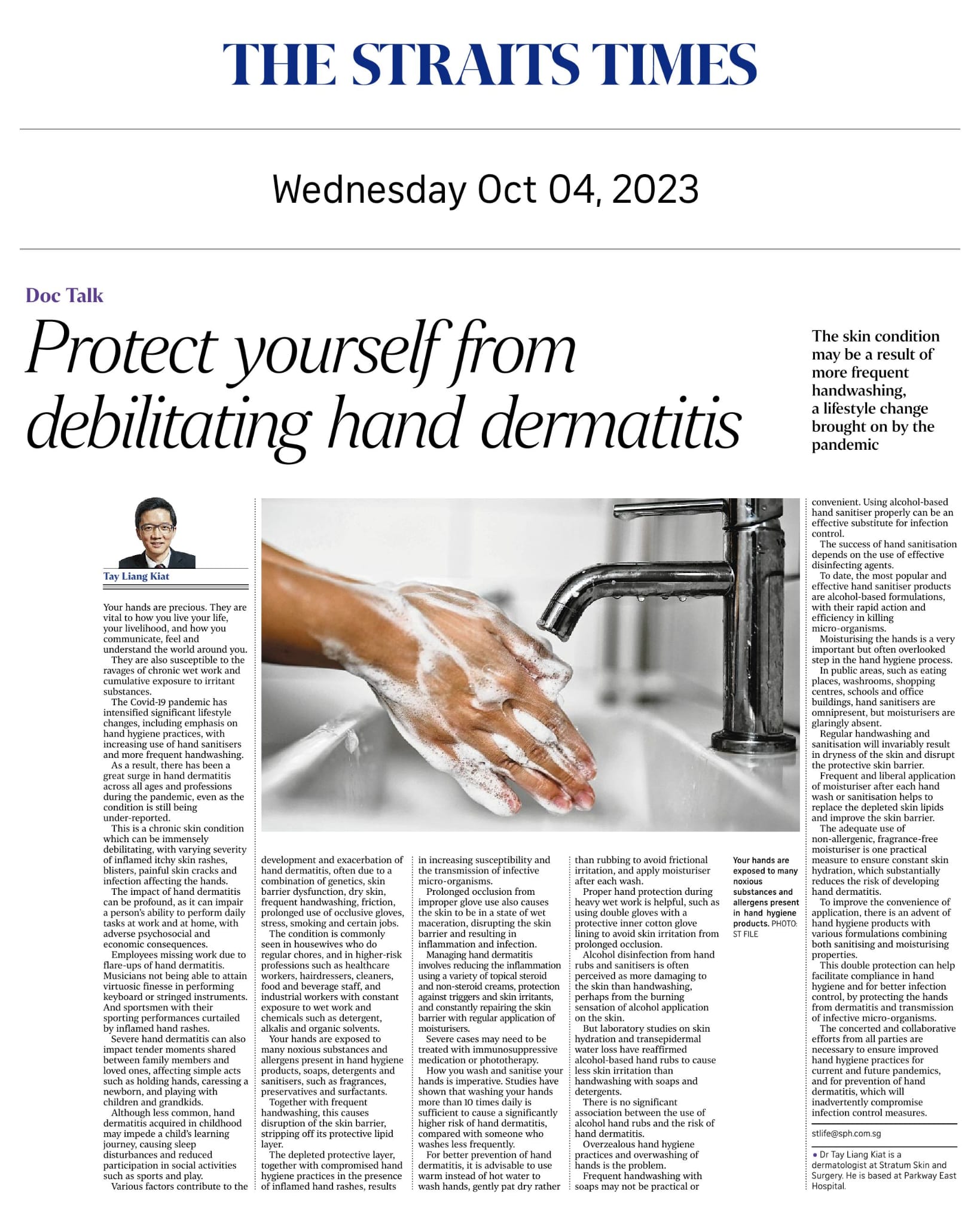 Protect yourself from debilitating hand dermatitis